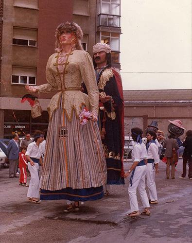 Fotografia històrica dels gegants de Badalona, 1986